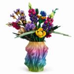  Dekorációs Váza 20 cm Színes Szivárvány 3D Modern Lego Virágok (Arcobaleno)