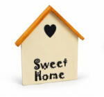  Natúr házikó Sweet Home felirattal 12, 5x1x14, 5cm 160/# - papelito