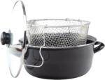 Grunberg Cratita friteuza cu capac din sticla si cos pentru prajit, 24 cm, 3.90 l, Grunberg GR4424 (gr4424)