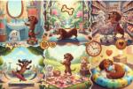 Trefl - Puzzle O zi lungă în viața unui dachshund - 100 piese Puzzle