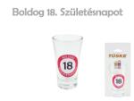 CQ Kft Pálinkás pohár Boldog születésnapot 18 (CQ85349)