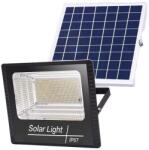 Flippy Proiector LED/Lampa solara de exterior Flippy, 20 cm x 25cm, Rezistent la Apa IP67, cu Panou Solar, 220 LED SMD, 65W, Senzor de lumina, Timer, cu Telecomanda, 2 moduri de iluminat, kit montaj inclus, 
