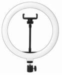 Flippy Lampa Circulara RingLight, Flippy, din ABS, 120 LED-uri, 3 Culori de Lumina, 3 Trepte de Intensitate, Rotire 360, 26 cm Diametru, Negru (133793)