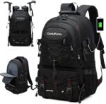 Flippy Rucsac Multifunctional de Alpinism, Flippy, Capacitate 36-55 L, de Calatorie, Impermeabil, Slot USB Incarcare Telefon, Bretele Reglabile, 52 x 34 x 19 cm, Negru (133486) Rucsac tura
