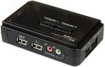 StarTech 2 Port Black USB KVM Switch Kit with Audio and Cables (SV211KUSB) - vexio