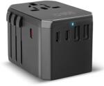 SBS Universal GaN Travel Adapter 70W 3xUSB-C 2xUSB-A with Case - Black (TEADAPTGAN70WUNI)