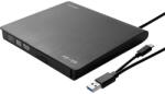 SAVIO AK-59 External slim CD/DVD Recorder R/RW - USB-C/USB-A, black (AK-59) - vexio