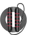 Fit4Med állítható ugrókötél, 300 cm, acél/PVC, fekete/piros (k0228-0726-3853)