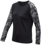 Sensor Merino Blend Impress női technikai hosszú ujjú póló. L / fekete/szürke