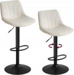 Songmics 2 db-os bárszék szett Songmics Szürke szövet 108cm (LJB161WD01)