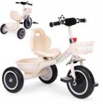 ECOTOYS Háromkerekű kerékpár csúszásgátló fogantyúk csengő kosár bézs Ecotoys Eco (WQL-1999 GREY)
