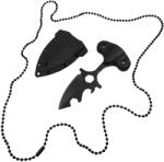 Depox Cutit tactic de vanatoare DEPOX®, Broken Trust, 8 cm, negru, teaca cu lant inclusa (3141)