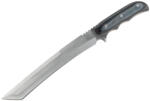 DEPOX Maceta de vanatoare DEPOX®, Seax Blade, 45 cm, otel inoxidabil, gri, teaca piele inclusa (3153)