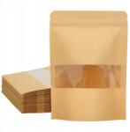 senzipack Papírzacskó Doypack 9x14cm 100ml Kraft Öko Kis Ablak Szett 50db-os