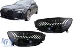 Tuning LED hátsó lámpa szett Audi A6 C6 sedan 04.2004-2008 füstös, 6-pines csatlakozóval, bal és jobb (ABAUTX6010037)