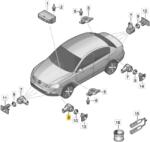 Original Vw Group Senzor parcare bara fata, exterior ORIGINAL VW GROUP 1T0919297A GRU (1T0919297AGRU)