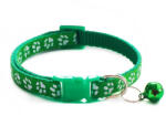  Zgarda ajustabila cu clopotel pentru caini si pisici, 18-32cm, Verde (OEM)