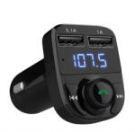 HD X8LED Bluetooth FM Transzmitter és Dupla USB Autós Töltő (3.1A / 1A)