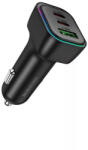 HD Borofone BZ28C Trophie 3 portos autós töltő 2× USB-C + USB-A PD 60W - fekete