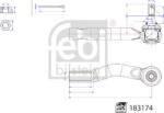 FEBI Bilstein 183174 - Cap de bara stanga LEXUS UX. TOYOTA C - HR. COROLLA. PRIUS. PRIUS PHV. YARIS. YARIS CROSS 1.2 - 2.0H 09.15 - - FEBI Bilstein-183174 (FEBIBILSTEIN183174)