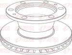 Ferodo FCR105A - DISC FRANA LIVRABIL 1 BUC PRET-BUC - compatibil Iveco - Ferodo-FCR105A (FERODOFCR105A)