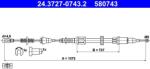 ATE 24.3727-0743.2 - CABLU. FRANA DE PARCARE - compatibil Chevrolet. Opel - ATE-24.3727-0743.2 (ATE24372707432)