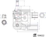 FEBI Bilstein 184022 - Cap de bara stanga AUDI A3. CUPRA FORMENTOR. LEON. LEON SPORTSTOURER. SEAT LEON. LEON SPORTSTOURER. SKODA OCTAVIA IV. SUPERB IV - FEBI Bilstein-184022 (FEBIBILSTEIN184022)