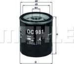 MAHLE OC 981 - FILTRU ULEI - compatibil Dodge. Ford - MAHLE-OC 981 (MAHLEOC981)