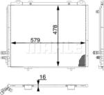 MAHLE AC 196 000S - CONDENSATOR A-C MAHLE BEHR - compatibil Mercedes - MAHLE-AC 196 000S (MAHLEAC196000S)