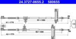 ATE 24.3727-0655.2 - Cablu, frana de parcare - Cablu frana de mana spate - stanga / dreapta - 1770mm - 1770mm FORD FOCUS I. FOCUS I - KOMBI 1.4 - 2.0 08.98 - 06.07 - ATE-24.3727-0655.2 (ATE24372706552)