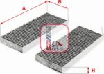 Sofima S 4287 CA - FILTRU AER POLEN CARBON ACTIV - compatibil Renault - Sofima-S 4287 CA (SOFIMAS4287CA)