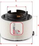 Sofima S 7H06 A - FILTRU AER - compatibil Audi - Sofima-S 7H06 A (SOFIMAS7H06A)