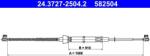 ATE 24.3727-2504.2 - Cablu, frana de parcare - Cable Pull. parking brake - ATE-24.3727-2504.2 (ATE24372725042)