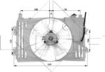 NRF 47053 - Ventilator radiator dreapta cu carcasa TOYOTA COROLLA. COROLLA VERSO 1.4 - 1.6 - 1.8 08.01 - 03.09 - NRF-47053 (NRF47053)