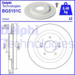 Delphi BG5151C - Disc frana - SET DISCURI FRANA - compatibil Hyundai - Delphi-BG5151C (DELPHIBG5151C)