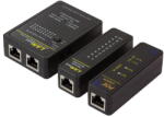 LogiLink TESTER CABLU RETEA LOGILINK, pt. cablu UTP, FTP, coaxial, conector RJ45, RJ11, RJ12, BNC, with PoE finder, "WZ0015P" (timbru verde 0.8 lei) (WZ0015P)