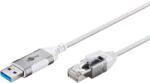 Goobay Ethernet adapter cable USB-A 3.2 Gen1 > RJ-45, Slim (white, 5 meters) (74381)
