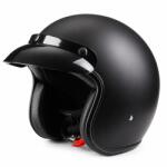 Fixato Casca Moto/Scuter Retro FIXATO Vintage, Interior Confortabil, Prindere rapida, Negru Mat, M 56-57cm (retro-1-negru-mat-M)