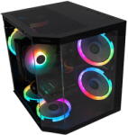 Spacer Sistem Desktop PC Gaming Spacer Gladiator R5, AMD Ryzen 5 5500, 16GB DDR4, 512GB SSD, Intel ARC B570 10GB, No Os, Negru (SPACER-Gladiator-R5.5500-16D4S512)