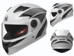 Fixato Casca Moto/Scuter FIXATO Phantom, Protectie UV, Viziera Dubla, Ventilatie buna si permeabilitate la aer, Marime universala 59-62 cm, Alb (casca-003-alb-negru)