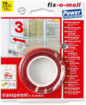 ABRABORO Power technikai ragasztószalag 40 kg, átlátszó, 1, 5 m x 19 mm Fix-o-moll (090645010001)