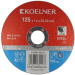 KOELNER Extravékony vágókorong fémhez 125x1, 6x22, 23mm (71461)
