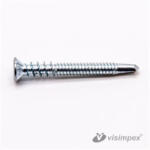 VISIMPEX MKZ-F süllyesztett fejű vasalatrögzítő csavar 4, 3x35mm horganyzott PH (001-005-008-001)