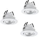 EGLO Szabályozható süllyesztett RGBW LED lámpa, 14, 7 W, 3x490 lm, 2700-6500 K - Saliceto-Z Eglo 902286 (902286)