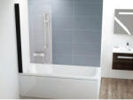 RAVAK CVS1 80 bal kádparaván fekete + transparent (7QL40300Z1)