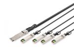 DIGITUS Digitus DN-81321 InfiniBand és száloptikai kábel 1 M QSFP+ 4x SFP+ Fekete (DN-81321) (DN-81321)