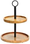  Etajera 2 niveluri, lemn mango/metal, 25x31x25 cm (IN-4007698525194) Raft