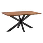 Masa dining Montana Superior, 160x90x77 cm, lemn masiv, cadru metalic negru (UE-HM8481.11)
