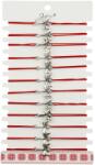 Jolie Martisor Bratara Elastica cu Pandantiv din Inox, Jolie, pentru Dama, Set 12 bucati, Snur Rosu Textil, Model Libelula (CR-128113)