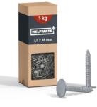HELPMATE Tetőfedő Szegek 2, 0x16 mm Mechanikusan Horganyzott 1 kg - B Típusú Dachpappstifte DIN 1160 B - Tetőfedő Lemez Szegek Bitumenes Leme